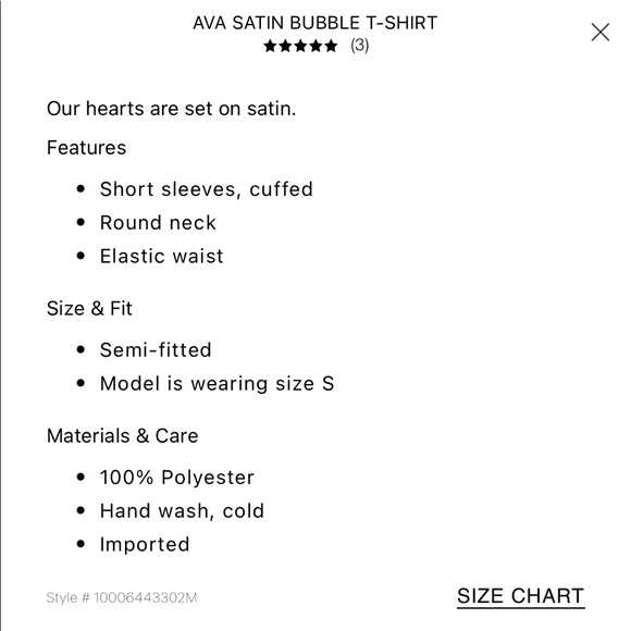Dynamite Ava Satin Bubble T-shirt - Picture 6 of 6